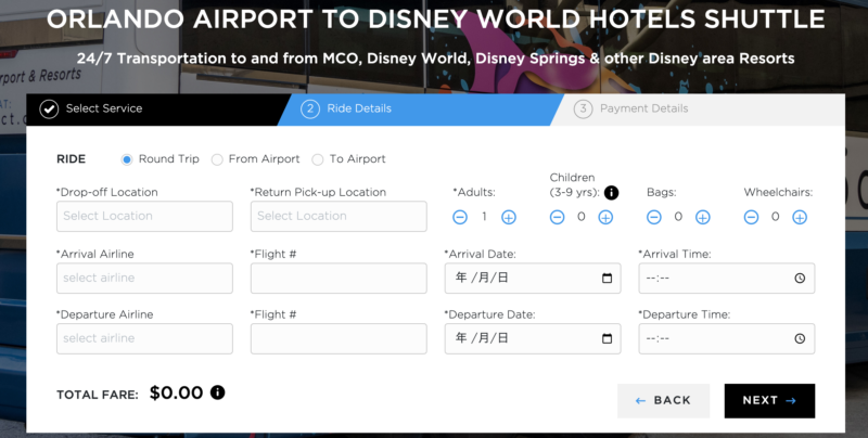 Orlando MCO Airport to Disney Hotels Shuttle
